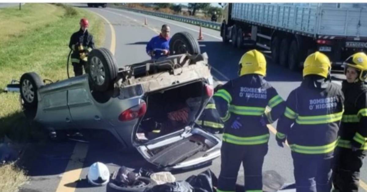Ruta 7: Se produjo el vuelco de un automóvil entre Junín y O’Higgins ...