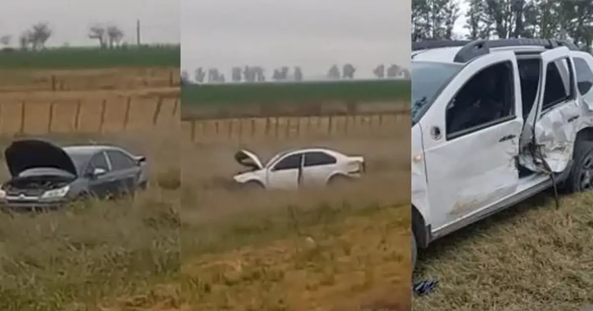 Triple choque y espectacular fuga por los campos en la Ruta 188 entre ...